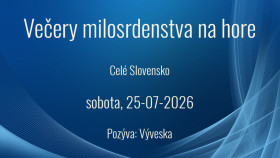 Večery milosrdenstva na hore