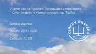 CB Hermanovce nad Topľou / 20.12.2020 - Detská slávnosť