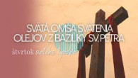 TV LUX / PRIAMY PRENOS SVÄTEJ OMŠE Z VATIKÁNU - ŠTVRTOK SVÄTÉHO TÝŽŇA – Štvrtok 2. 4. 2026