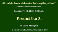 Komunita Blahoslavenstiev / 06_Seminár – Emócie – Prednáška 3.