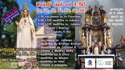 Slovensky dohovor za rodinu / LIVE : sv.ruženec z Rabčíc