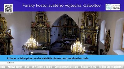 Slovensky dohovor za rodinu / 13.3.2026 FATIMSKÝ DEŇ: 24h ruženec za Slovensko - Trnava